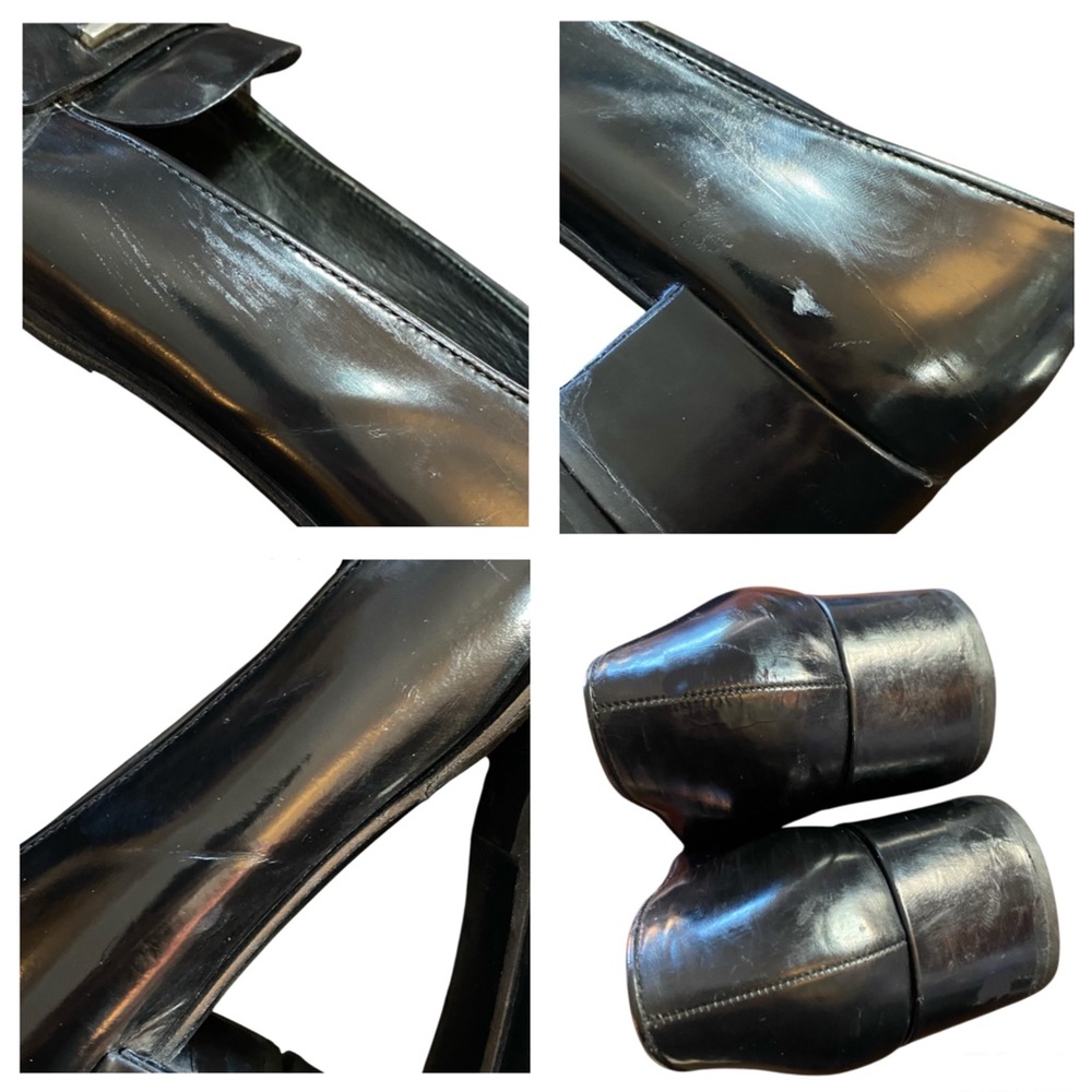 PRADA Vintage Classic Black Patent Leather Loafer Moccasin Shoes EU 39.5 US8.5 - Picture 10 of 11